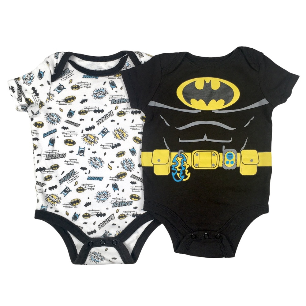 DC Comics Batman Bodysuit Onesies 2pk. 3-6M